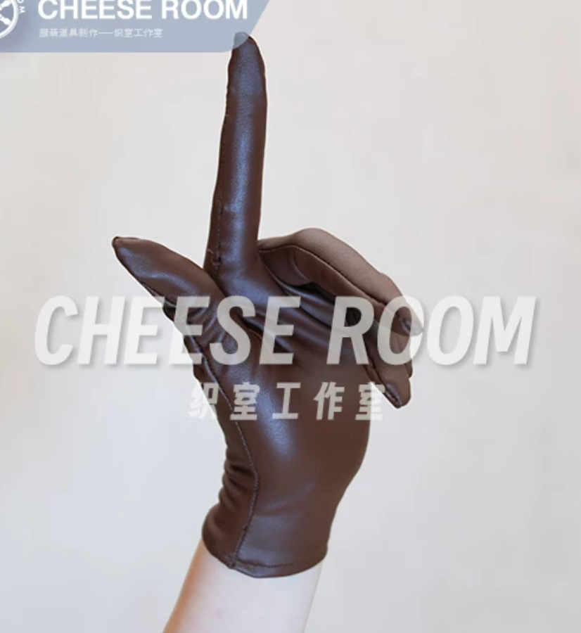 Matte Leather Short Gloves